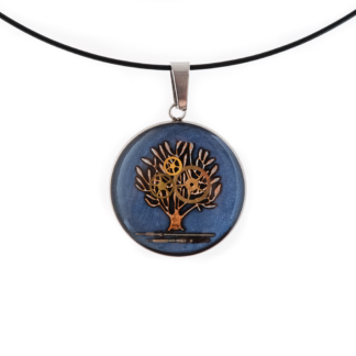 Blue Tree of Life Industrial Design Pendant