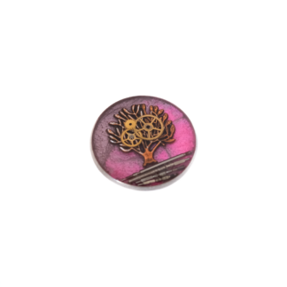 Mechanical Tree of Life Brooch in Pink