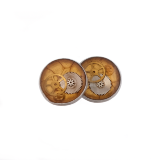 Gold Layered Mechanical Stud Earrings