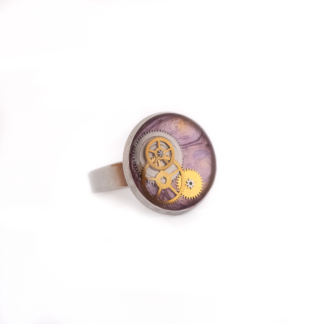 Purple Minimal Gear Resin Ring