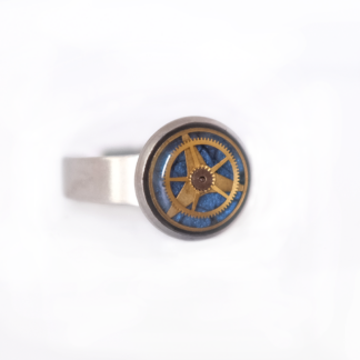 Blue Architectural Gear Resin Ring